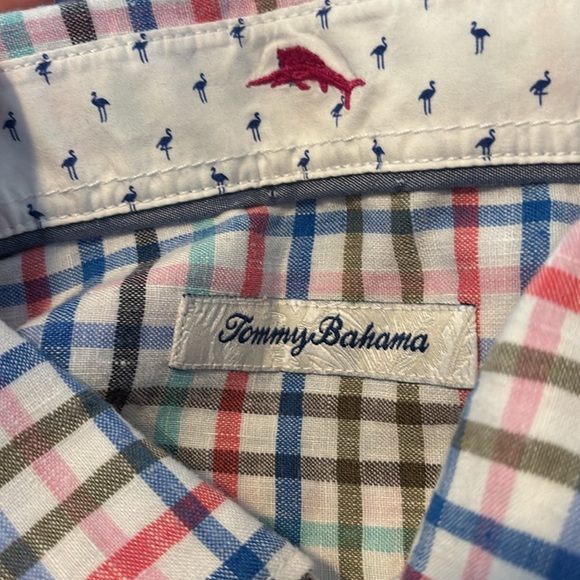 Tommy Bahama men’s white linen blend long sleeve button down shirt size large - Picture 7 of 9